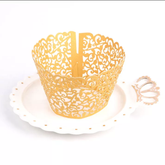 LASER CUT FILIGREE VINE CUPCAKE CAGES/WRAPPERS (12PCS)